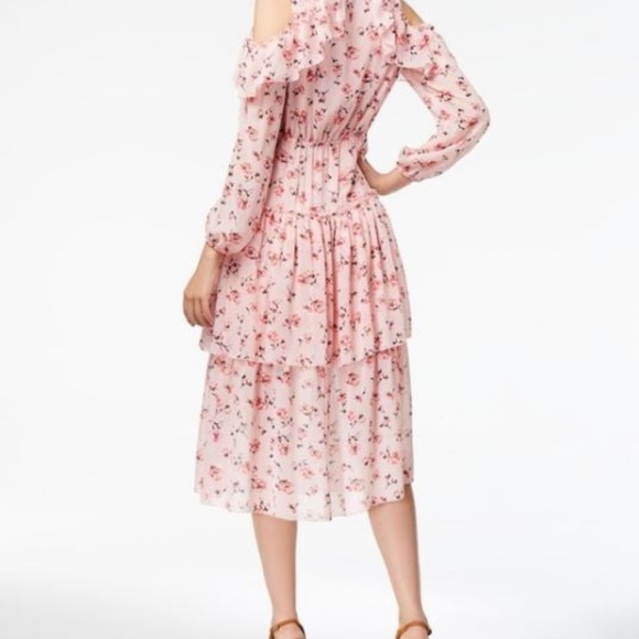 Maison Jules Pink Floral Flow Dress-S - Picture 2 of 2